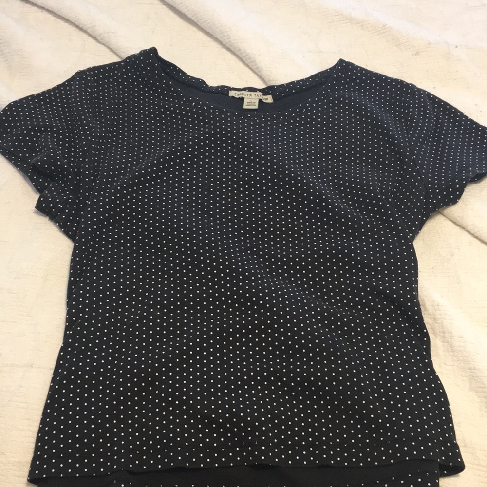 Carolyn Taylor polkadot top
